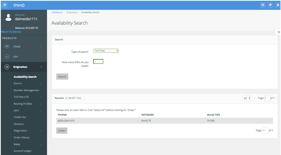 thinQ Launches Improved Origination & Phone Number Ordering Process