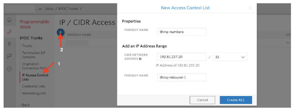 Twilio IP Access Control List