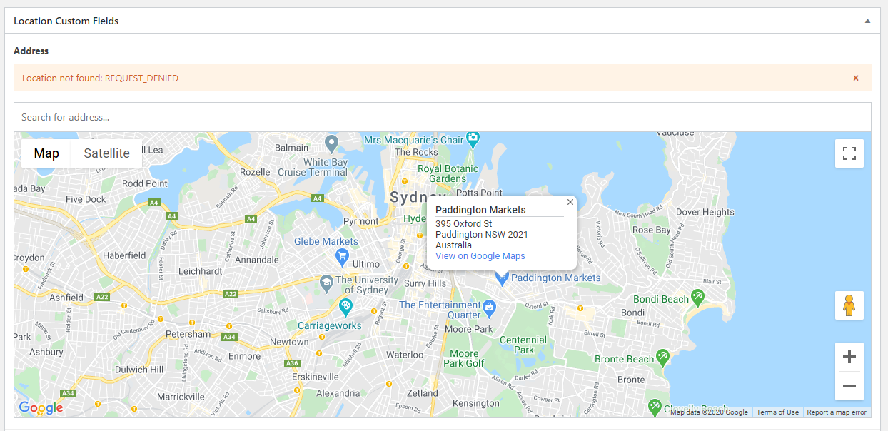 Why Google Maps can't find my new e911 location